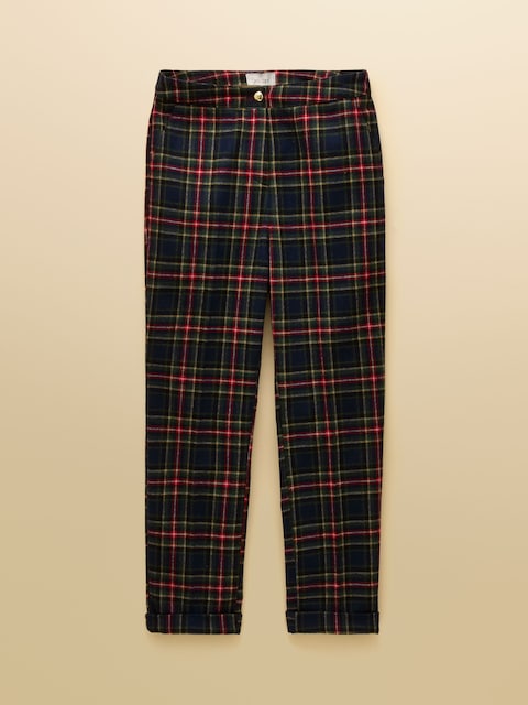 joules Cora Navy Tapered Tweed Trouser