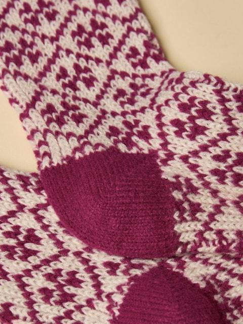 joules Cosy Berry Red Socks