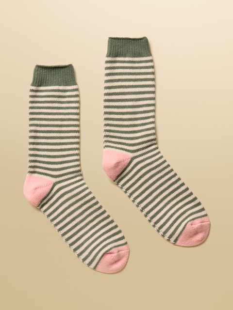 Joules Cosy Khaki Green Socks