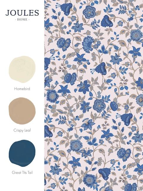 joules Cream/Blue Trailing Scot 10M Wallpaper