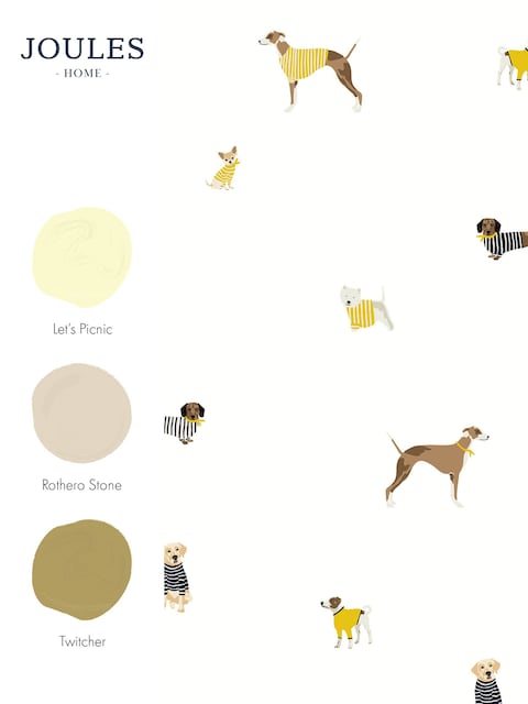 joules Creme Harbour Dogs 10M Wallpaper