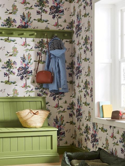 Joules Dawn Grey Woodland Scene 10M Wallpaper
