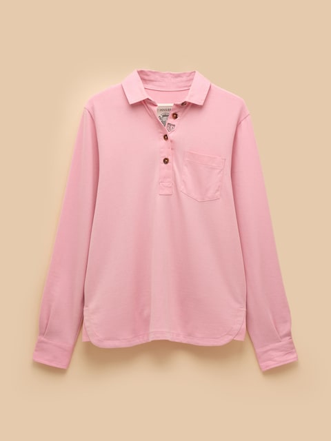 joules Delaney Pink Long Sleeve Jersey Deckshirt