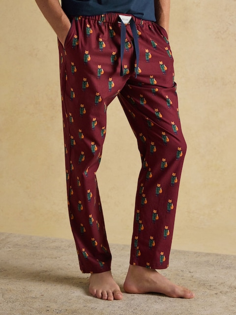 Joules Dozer Burgundy Red Pyjama Bottoms