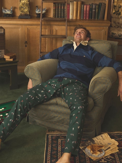 Joules Dozer Green Pyjama Bottoms