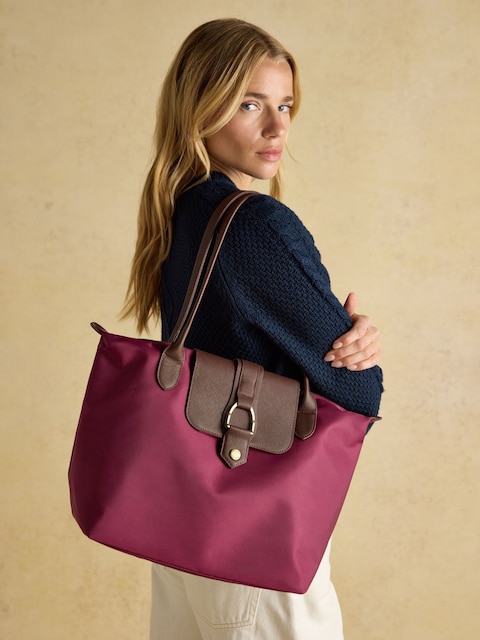 Joules Edie Berry Red Shopper Bag