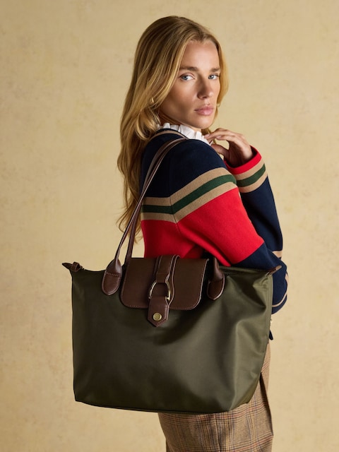 Joules Edie Khaki Green Shopper Bag