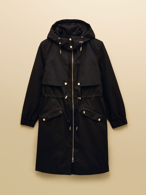 joules Elbridge Black Waterproof Coat with Hood