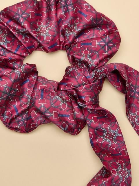 joules Elissia Berry Red Scarf Scrunchie