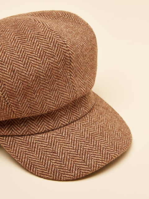 joules Elvaston Tan Brown Tweed Baker Boy Hat
