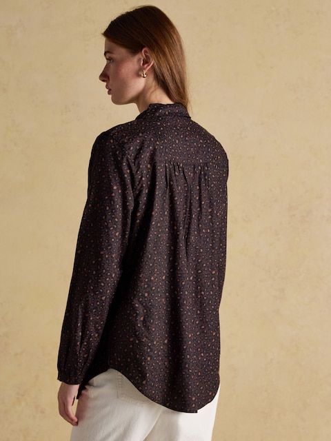 Joules Elvina Brown Leopard Relaxed Fit Shirt