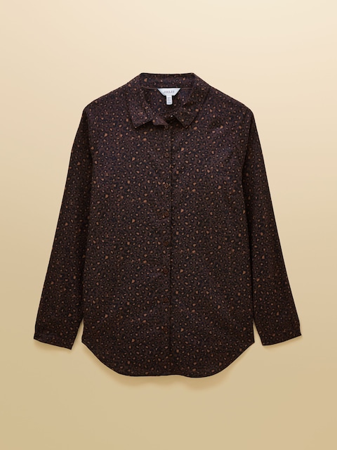 joules Elvina Brown Leopard Relaxed Fit Shirt