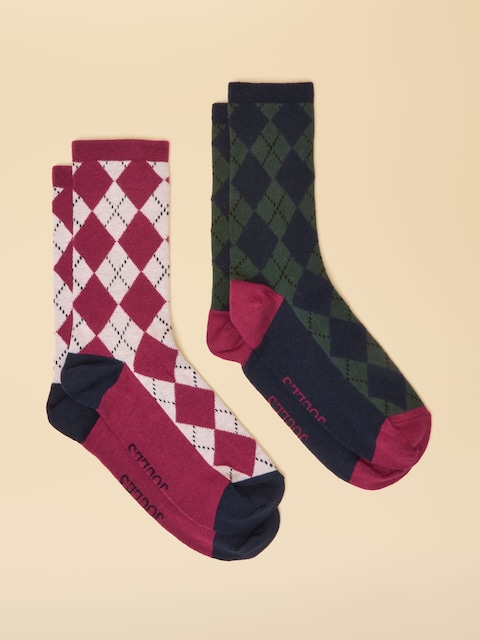 Joules Everyday Multi 2 Pack Cotton Blend Socks