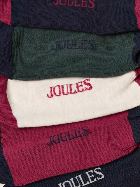 Joules Everyday Navy Heritage 5 Pack Ankle Socks