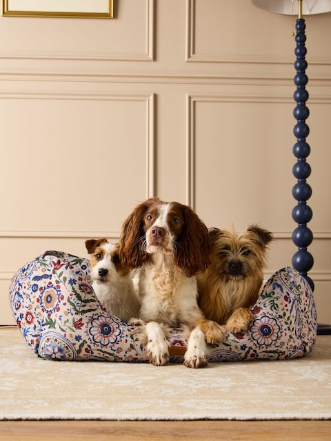 Joules Festival Floral Pet Box Bed