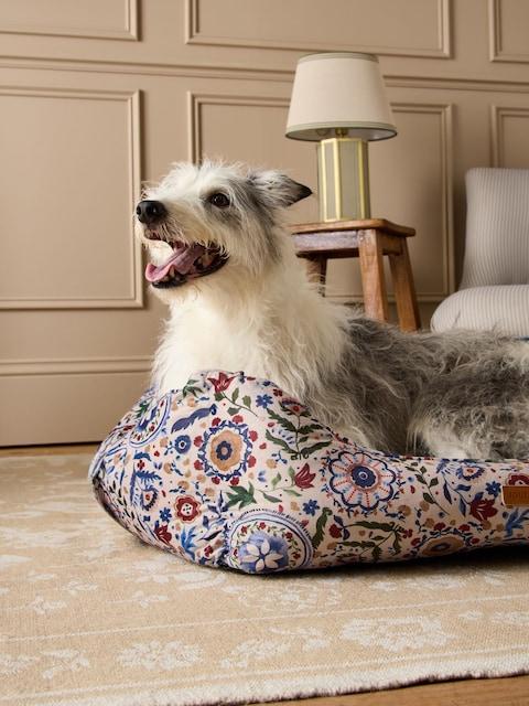 Joules Festival Floral Pet Box Bed