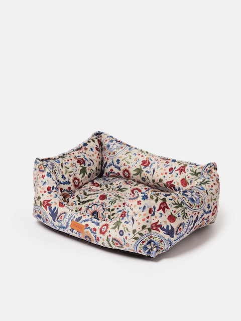 joules Festival Floral Pet Box Bed