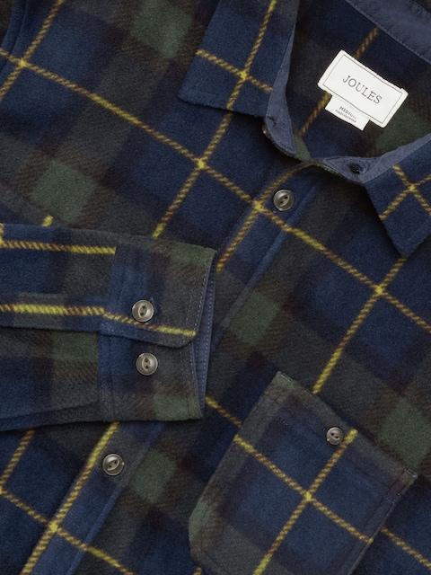 joules Fleece Navy Check Shirt