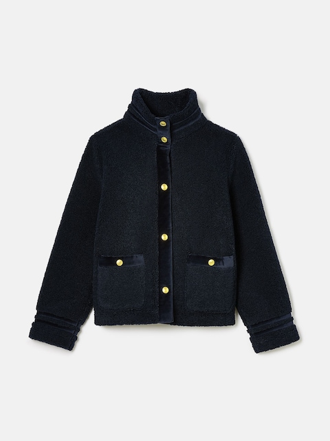 joules Fleur Navy Blue Fleece Jacket
