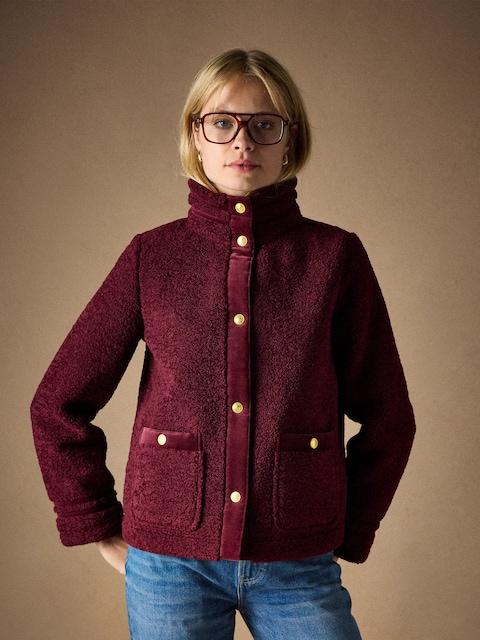 Joules Fleur Red Fleece Jacket
