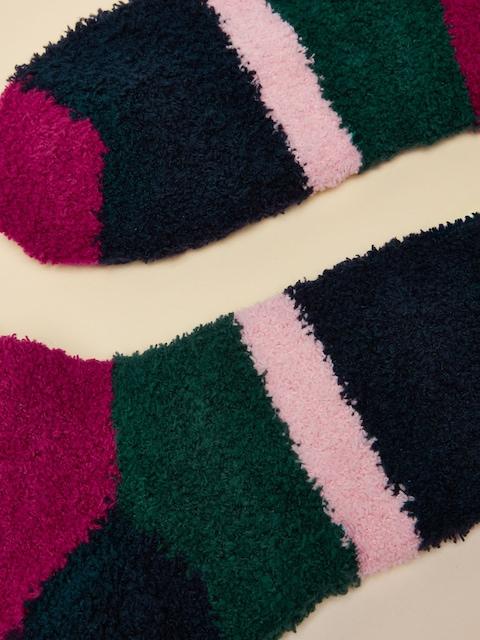 Joules Fluffy Berry Red Fluffy Socks