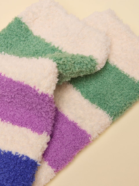 joules Fluffy Blue Fluffy Socks