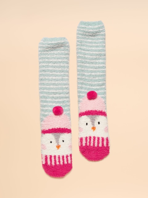 Joules Fluffy Grey Fluffy Socks