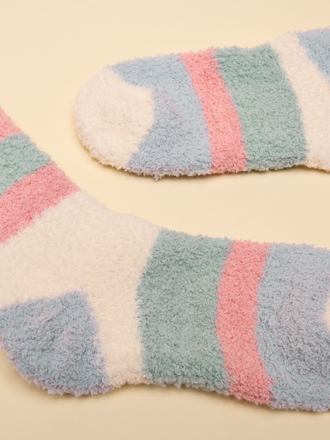 Joules Fluffy Multi Neutral Fluffy Socks