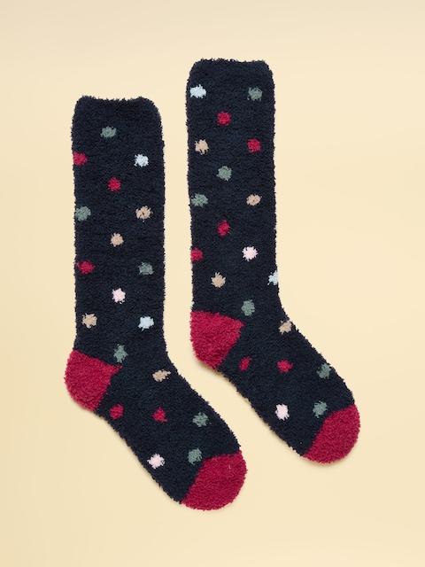 Joules Fluffy Navy Fluffy Socks