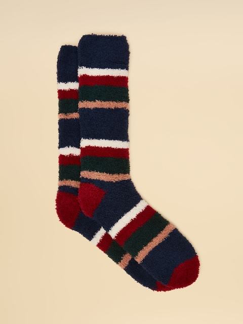 Joules Fluffy Navy Socks