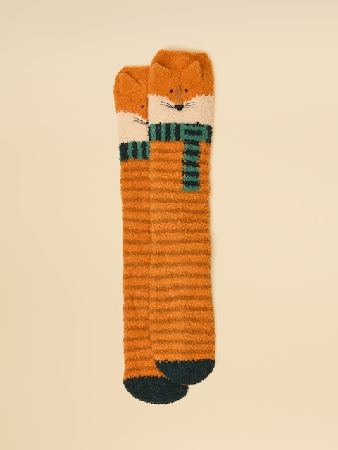 Joules Fluffy Orange Socks