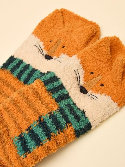 Joules Fluffy Orange Socks