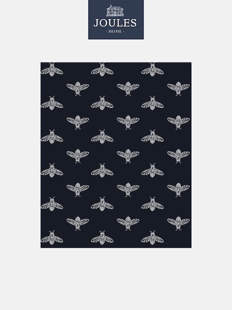 Joules French Navy Block Print Bee 10M Wallpaper