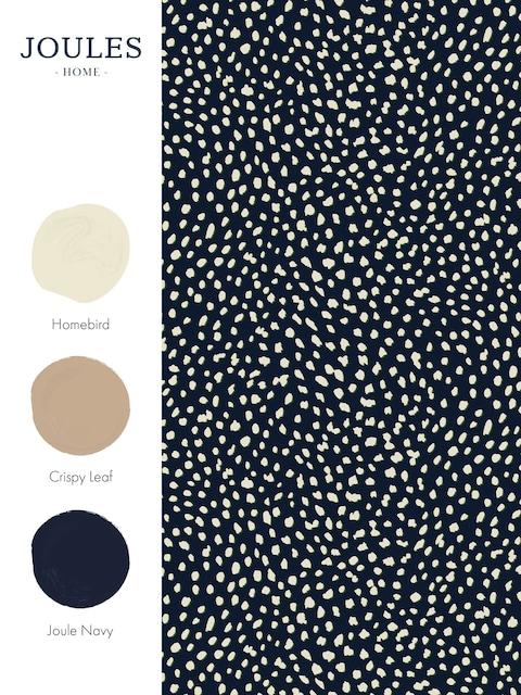 joules French Navy Guinea Spot 10M Wallpaper