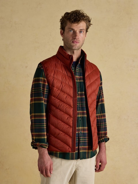 Joules Garrett Orange Showerproof Padded Gilet