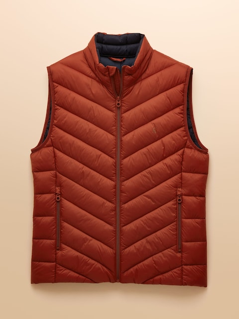 joules Garrett Orange Showerproof Padded Gilet