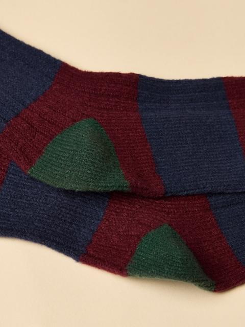 joules Gibson Berry/Navy Cosy Socks