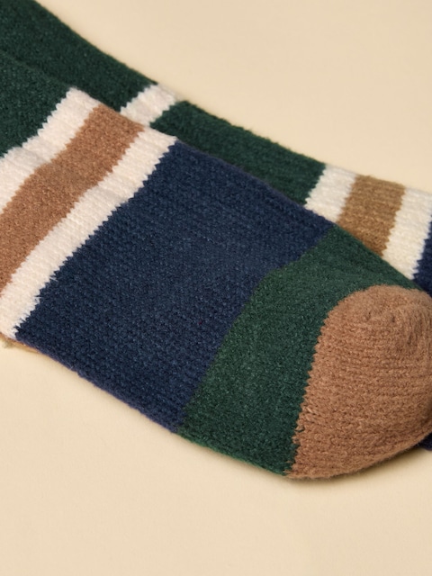 joules Gibson Green/Navy Cosy Socks