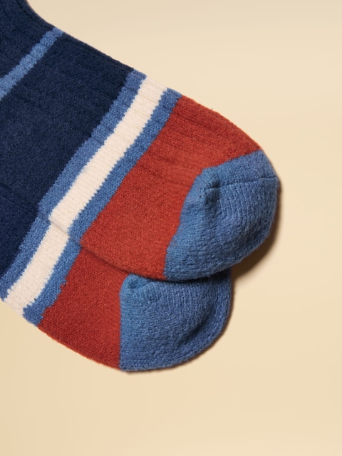 joules Gibson Orange/Navy Cosy Socks