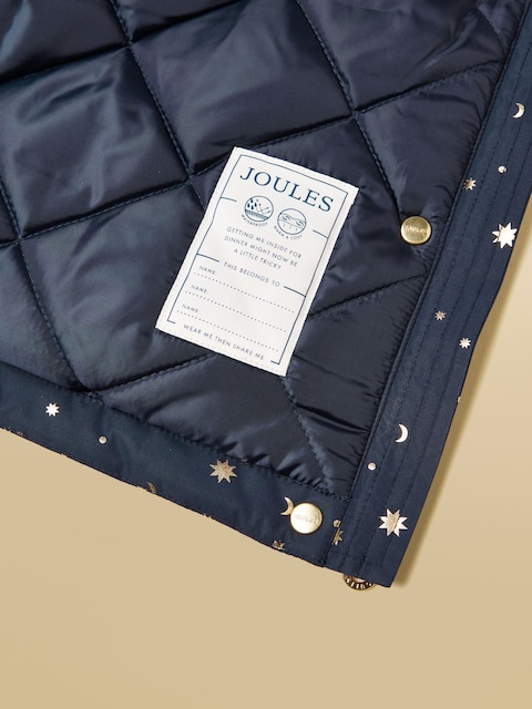 joules Girls' Alix Navy Blue Waterproof Parka Coat