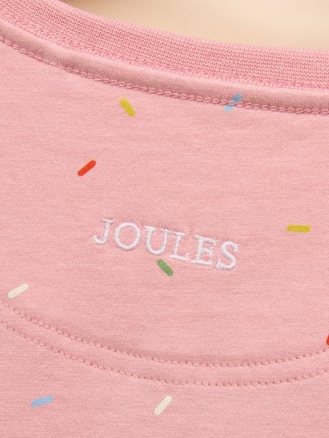 joules Girls' Ava Pink Dog Print Long Sleeve Top
