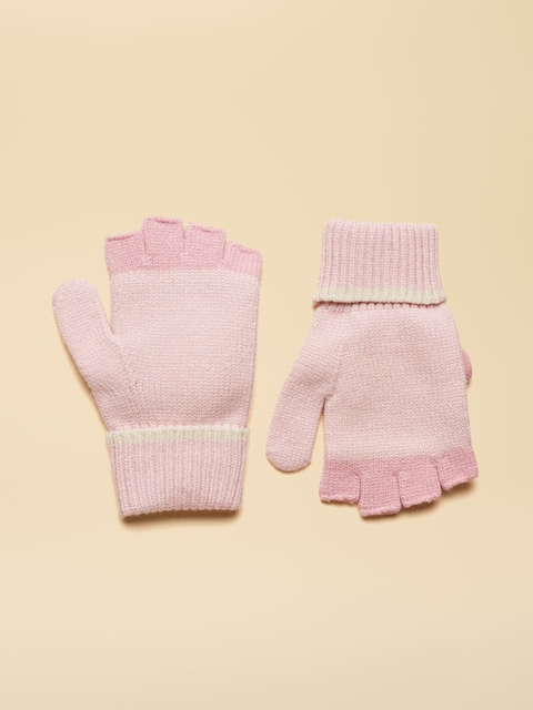 Joules Girls' Carey Pink Character Gloves
