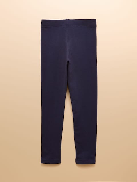 Joules Girls' Deedee Navy Blue Jersey Leggings