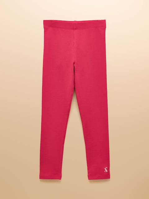 Joules Girls' Deedee Pink Jersey Leggings
