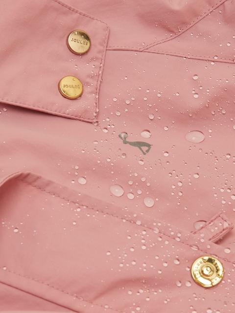 joules Girls' Meadow Pink Longline Showerproof Coat