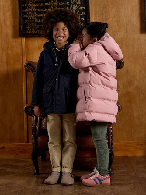 Joules Girls' Padwell Pink Waterproof Padded Coat
