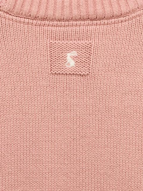 joules Girls' Pink Cockapoo Dog Knitted Jumper