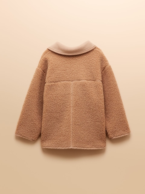 Joules Girls' Sadie Natural Borg Fleece Jacket