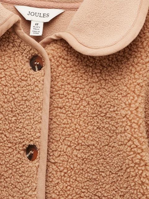 joules Girls' Sadie Natural Borg Fleece Jacket
