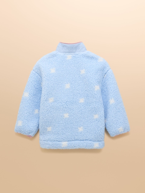 Joules Girls' Tilly Blue Quarter Zip Fleece